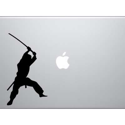 Ninja samurai #12 - assassin katana sneak swing strike - vinyl decal for laptops, macbook, tablets and cars  - Thumbnail 3