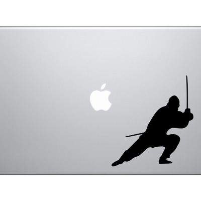 Ninja samurai #14 - assassin katana sneak swing strike - vinyl decal for laptops, macbook, tablets and cars  - Thumbnail 1