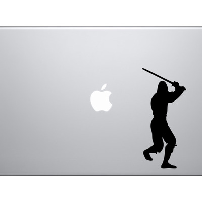 Ninja samurai #17 - assassin katana duel sneak swing strike - vinyl decal for laptops, macbook, tablets and cars 