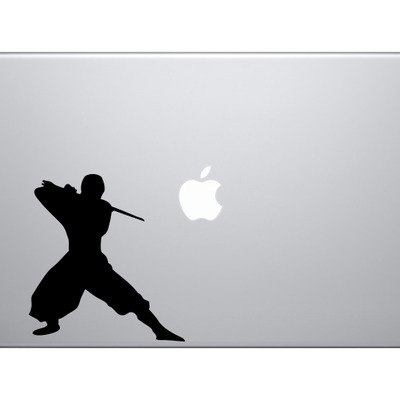 Ninja samurai #18 - assassin katana duel sneak swing strike - vinyl decal for laptops, macbook, tablets and cars  - Thumbnail 1