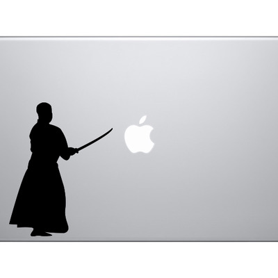 Ninja samurai #19 - assassin katana duel sneak swing strike - vinyl decal for laptops, macbook, tablets and cars 