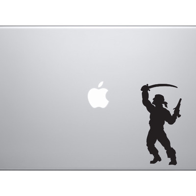 Swashbuckler pirate crew - cutlass flintlock pistol bandana - vinyl decal for laptops, macbook, tablets and cars 