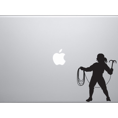 Swashbuckler pirate crew - grappling hook rappel boarding - vinyl decal for laptops, macbook, tablets and cars 