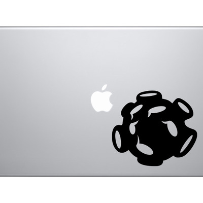 Space icon - asteroid meteor crater extraterrestrial - vinyl decal for laptops, macbook, tablets and cars  - Thumbnail 3