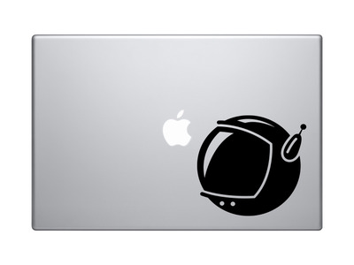 Space Icon - Cartoon Astronaut Helmet Extraterrestrial - Vinyl Decal For Laptops, Macbook, Tablets and Cars 