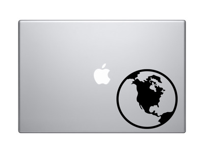 Space Icon - Planet Earth Cartoon Extraterrestrial - Vinyl Decal For Laptops, Macbook, Tablets and Cars 