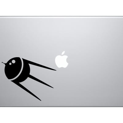 Space icon - cartoon space probe toon extraterrestrial - vinyl decal for laptops, macbook, tablets and cars 