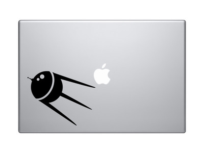 Space Icon - Cartoon Space Probe Toon Extraterrestrial - Vinyl Decal For Laptops, Macbook, Tablets and Cars 