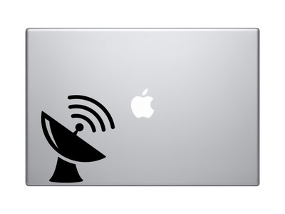 Space Icon - Seti Satellite Dish Toon Extraterrestrial - Vinyl Decal For Laptops, Macbook, Tablets and Cars 