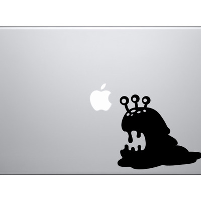 Space icon - alien slime monster slug extraterrestrial - vinyl decal for laptops, macbook, tablets and cars 
