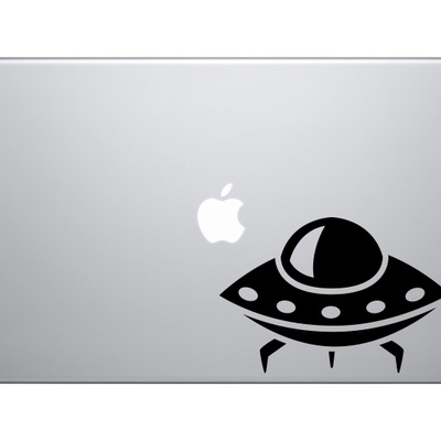Space icon - ufo alien space ship toon extraterrestrial - vinyl decal for laptops, macbook, tablets and cars 