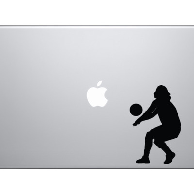 Sport silhouette - volley ball player return serve version 1 - vinyl decal for laptops, macbook, tablets and cars  - Thumbnail 2