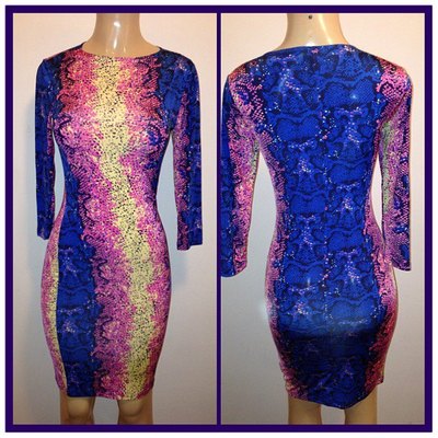 Multicolor Snake Print