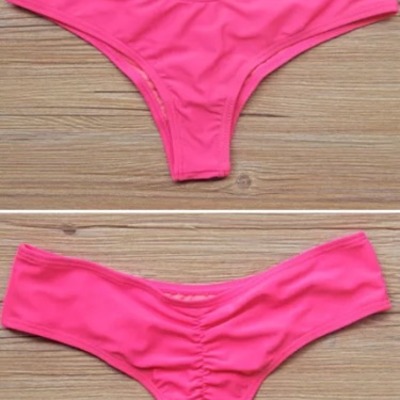 Bright pink cheeky scrunch bottom