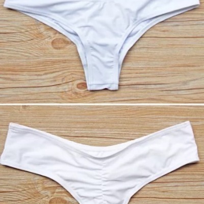 White cheeky scrunch bottom