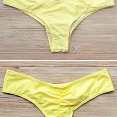 Yellow cheeky scrunch bottom