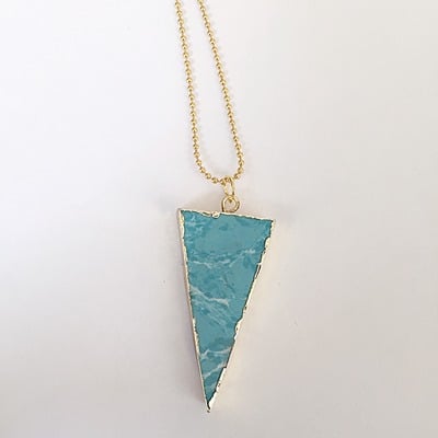 [sale] larimar triangle pendant 