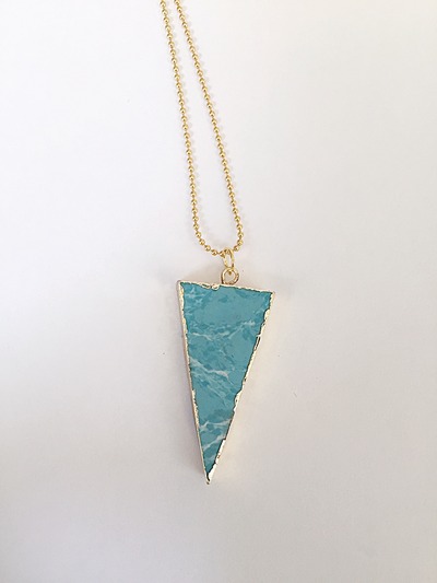 [SALE] Larimar Triangle Pendant 