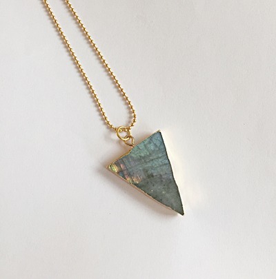 Labradorite Triangle Necklace