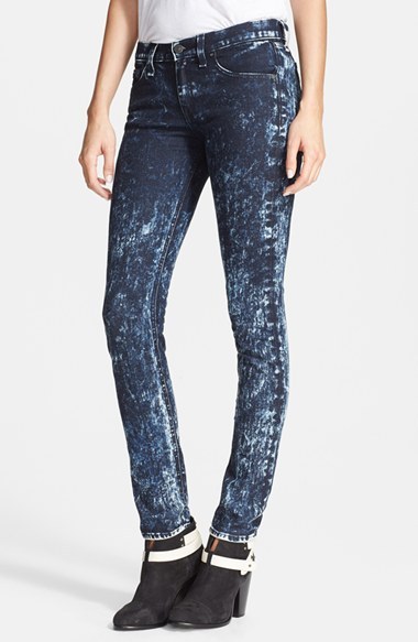 rag&bone Acid Wash Skinny Jeans