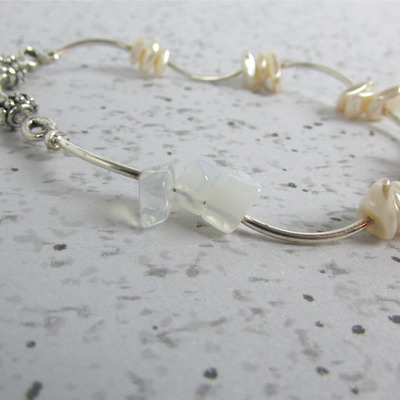 Pearl and opalite bracelet