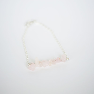 Rose quartz chip bracelet - Thumbnail 5