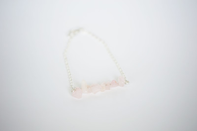 Rose Quartz Chip Bracelet