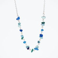Aqua Mix Quartz Chip Necklace - Thumbnail 2