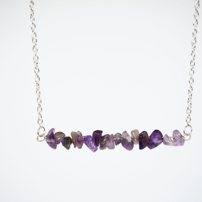 Amethyst chip necklace - Thumbnail 1