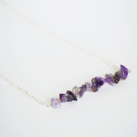 Amethyst Chip Necklace - Thumbnail 1