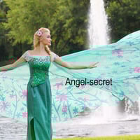 J929 FROZEN FEVER ELSA green dress whole set - Thumbnail 3