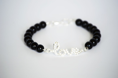 Black Pearl Love Bracelet