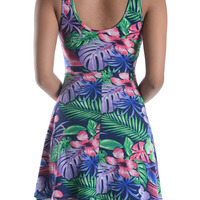 Tropical Fit N' Flare Dress - Thumbnail 3