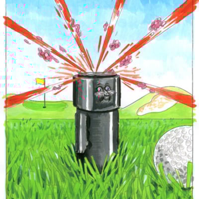 #17 curt squirt / spencer sprinkler color rough - garbage pail kids 2015 series 1 - Thumbnail 5