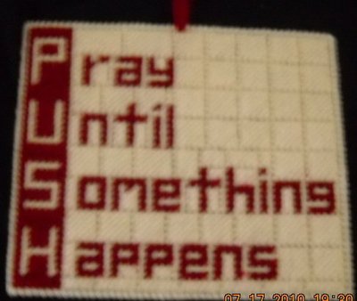 PUSH Needlepoint Wall Hanging 