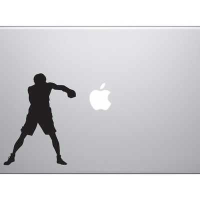 Sport silhouette - boxing boxer jab strike version 1 - vinyl decal for laptops, macbook, tablets and cars  - Thumbnail 2