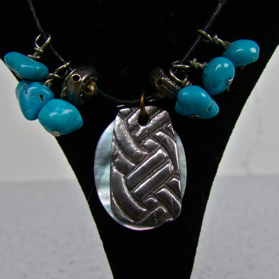 Silver and turquoise necklace