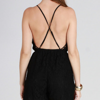 Floral Lace Romper - Thumbnail 2