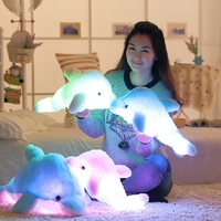 Colorful dolphin luminous pillow music pillow doll  - Thumbnail 2