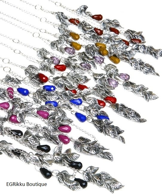 Brand New Leaves Necklace with Earrings 