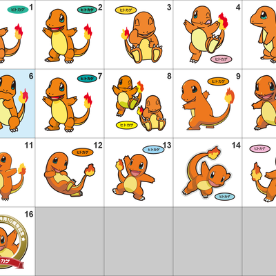 004 charmander pan stickers pokemon - Thumbnail 5