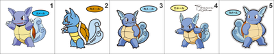 008 Wartortle Pan Stickers Pokemon