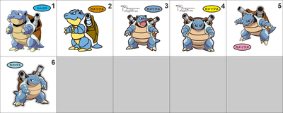 009 Blastoise Pan Stickers Pokemon