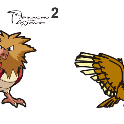 021, 022 spearow, fearow pan stickers pokemon