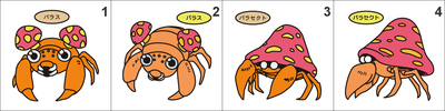 046, 047 Paras, Parasect Pan Stickers Pokemon