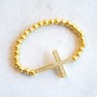 Sideways Cross Bracelet in Gold-1
