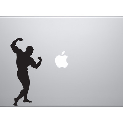 Sport silhouette - body building muscle mass version 1 - vinyl decal for laptops, macbook, tablets and cars 
