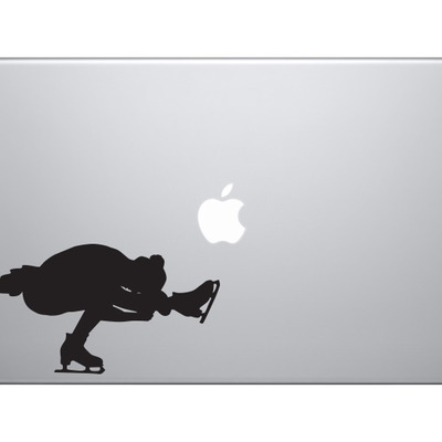 Sport silhouette - female ice figure skating version 2 - vinyl decal for laptops, macbook, tablets and cars 