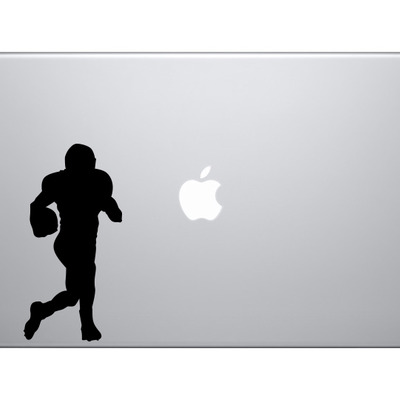 Sport silhouette - football player running version 2 - vinyl decal for laptops, macbook, tablets and cars 