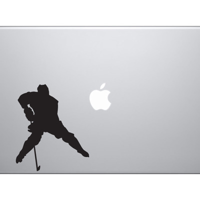 Sport silhouette - hockey player varsity pro version 3 - vinyl decal for laptops, macbook, tablets and cars 